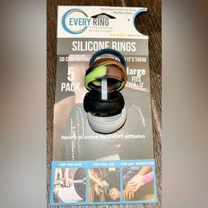 Every Ring Silicone 5 pack men’s women’s Lrg 11.5-12 wedding engagement NEW